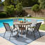 Chaise de patio empilable en polyester enduit de PVC (ensemble de 4)-2066646902
