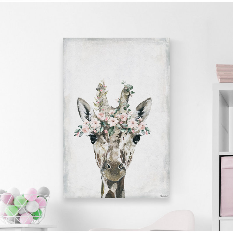 «Lovely Giraffe», reproduction sur toile tendue, H 60 po x l 40po x P 1,5 po