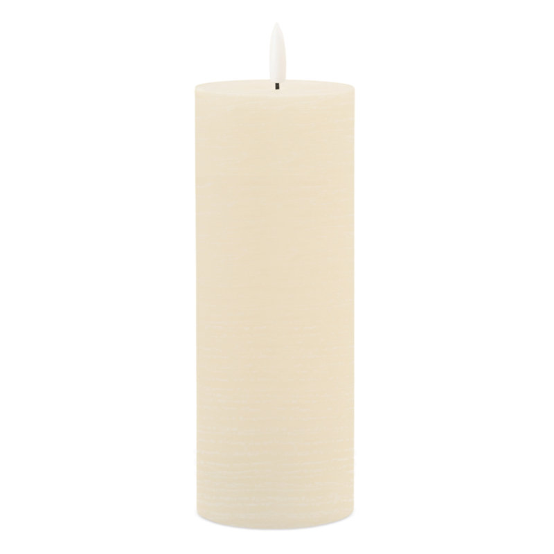 Bougie pilier à mèche FIA (ensemble de 2), Beige, Pilier 7,5 po x 3 po