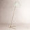 1-Light Dimmable 66.4’’ Arched Fabric Gold Floor Lamp With Foot Switch