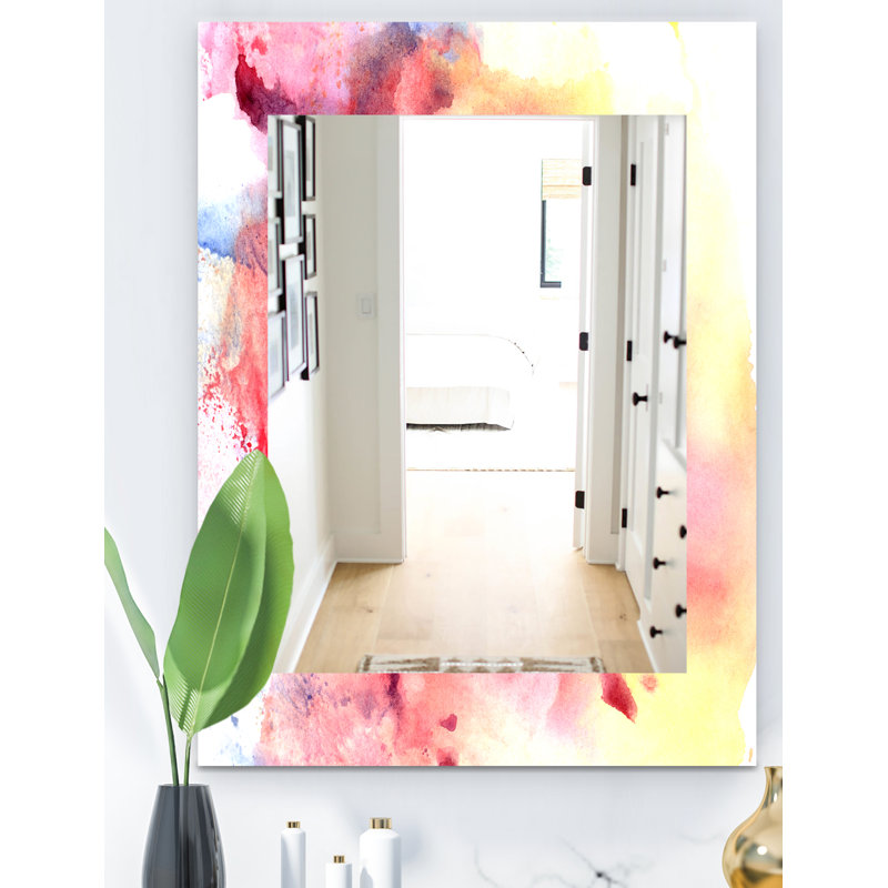 Miroir mural abstract, H 24 po x l 32 po