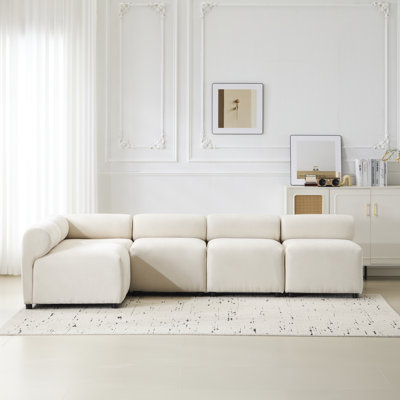 109 in.5-Piece L Shaped Modular Free Combination Sectional Sofa Couch for Living Rooms