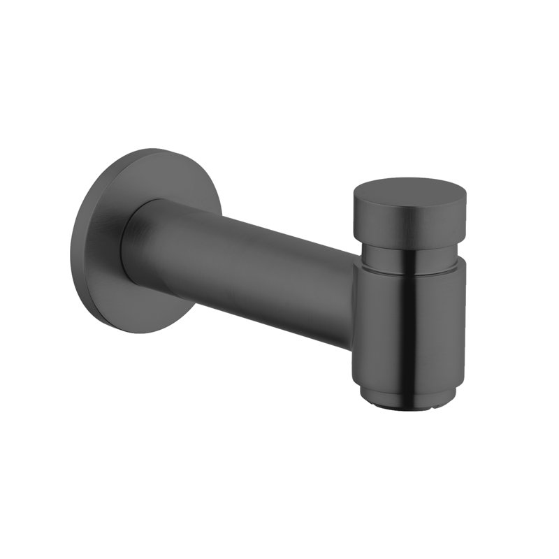 Talis S Wall Mounted Tub Spout with Diverter, Brushed Black Chrome