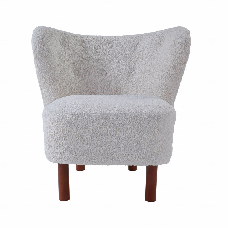 Fauteuil d'appoint en sherpa blanc