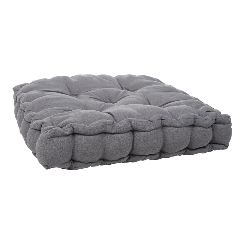 Square Chair Cushion with Handle, Grey
