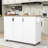 Kitchen Island Cart on Wheels with Drop Leaf, Towel Rack and Adjustable Shelves-1164597374