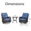 Chaise berçante et pivotante avec coussins 3 pièces Schutt-472502715-477883045