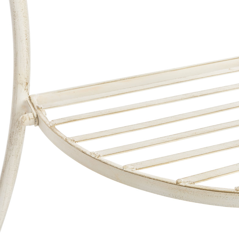 Graddy 31.5" Outdoor Half Moon Console Table, Pearl White