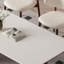 Table de salle à manger en bois massif de style crème-107203821