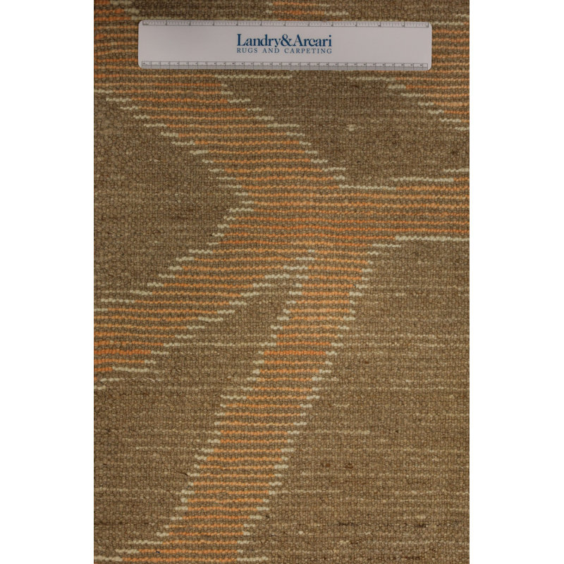 Tapis orange en laine rectangulaire unique 9 pi 2 po x 12 pi 2 po Oushak Rugs