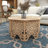 Kenedy Carved Floral Solid Wood Coffee Table-2013245382