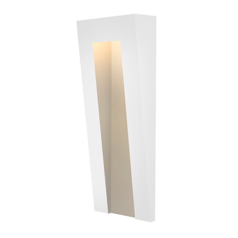Grande applique murale verticale d'extérieur à DEL intégrée Taper 12V, H 8 po x l 3 po x P 1,5 po, Blanc satiné