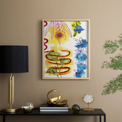 Flower Power I Framed Print - Solid Wood