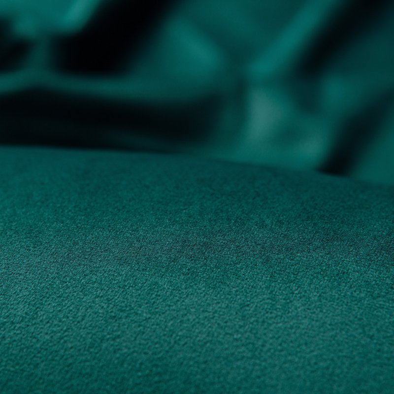 Mondragon 2-Panel Solid Classy Velvet Room Darkening Curtains - 3-In-1 Back Tab, Rod Pocket, Ring Tab, Teal, 52" W x 84" L