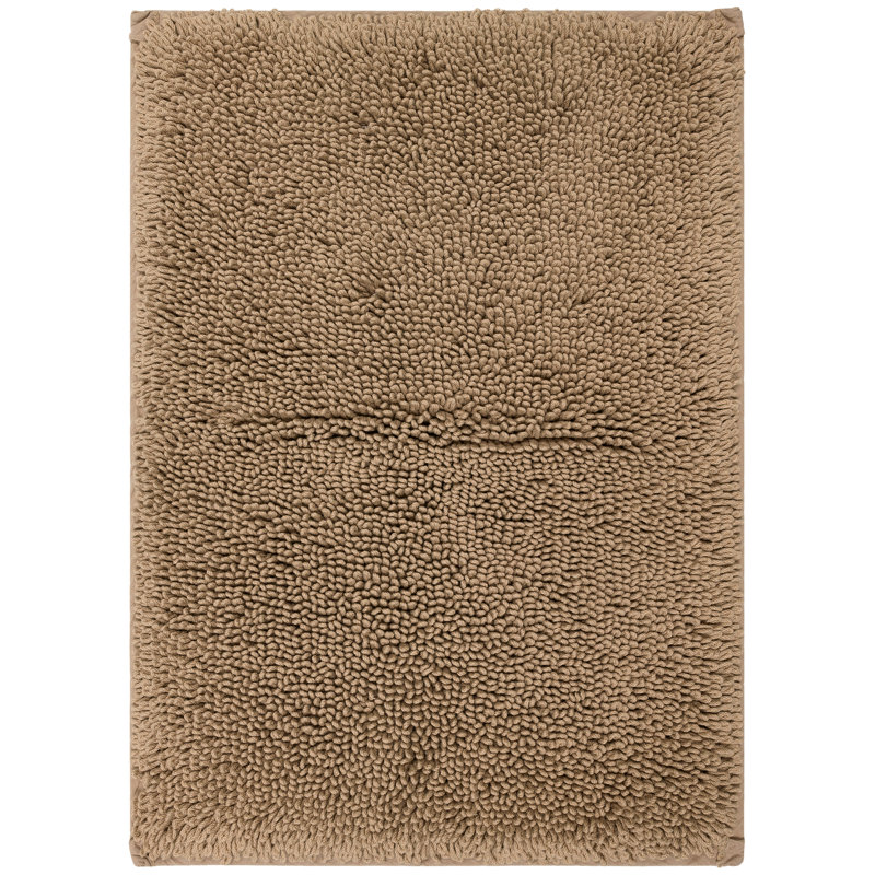 Tapis de bain antidérapant Dinuba, L 27 po x L 45 po, Taupe