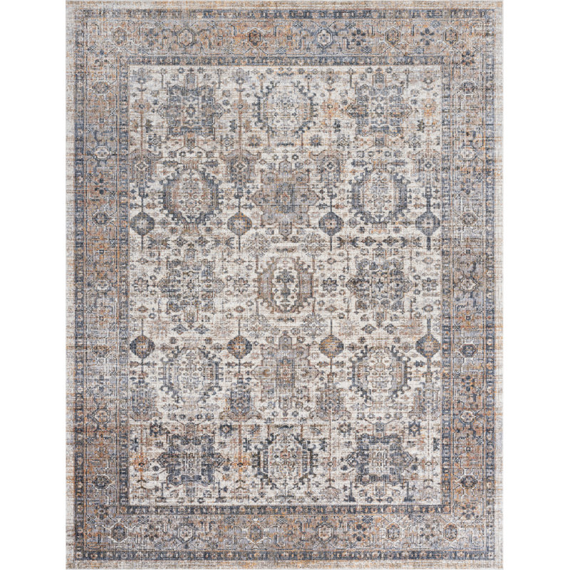 7 Oriental Area Rug, Rectangle 9'6" x 13'