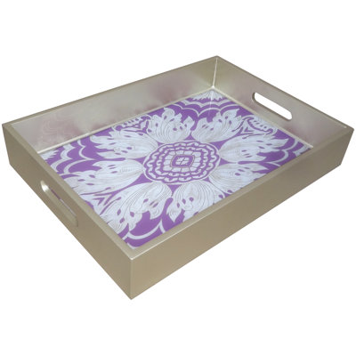 Reverse Painted Mirror Tray