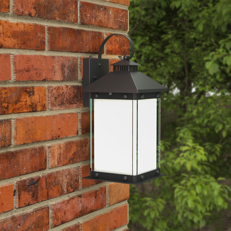 Dallas 1 - Light 13.75" Cage Wall Sconce with Dusk to Dawn