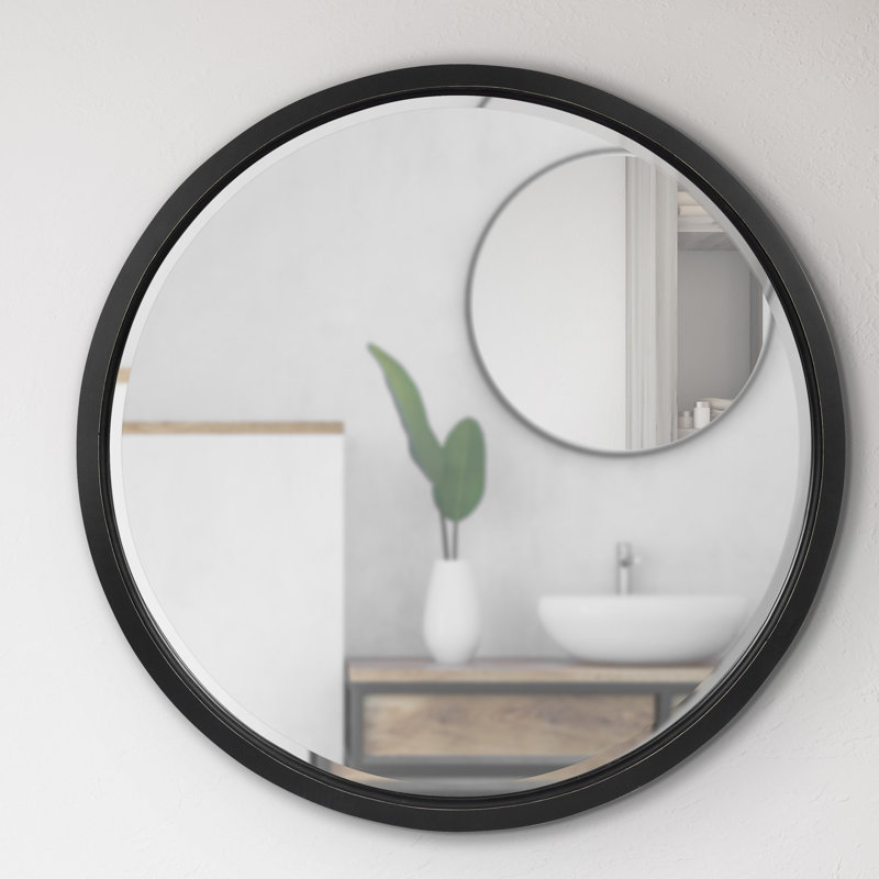 Hogan Flat Mirror, 32" x 32", Black