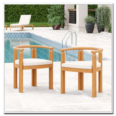 Wood Armrest Dining Chair