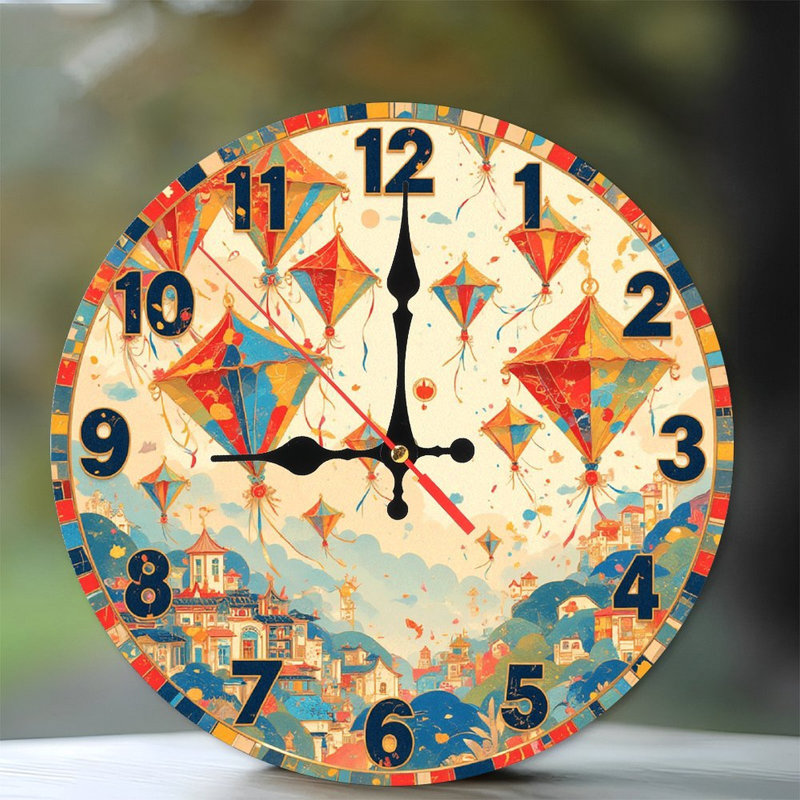Horloge murale vintage cerf-volant