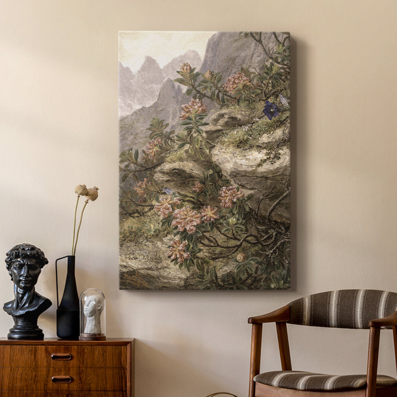 Impression florale rétro CCXIV - galerie Cavas sur mesure, H 18 po x l 12 po