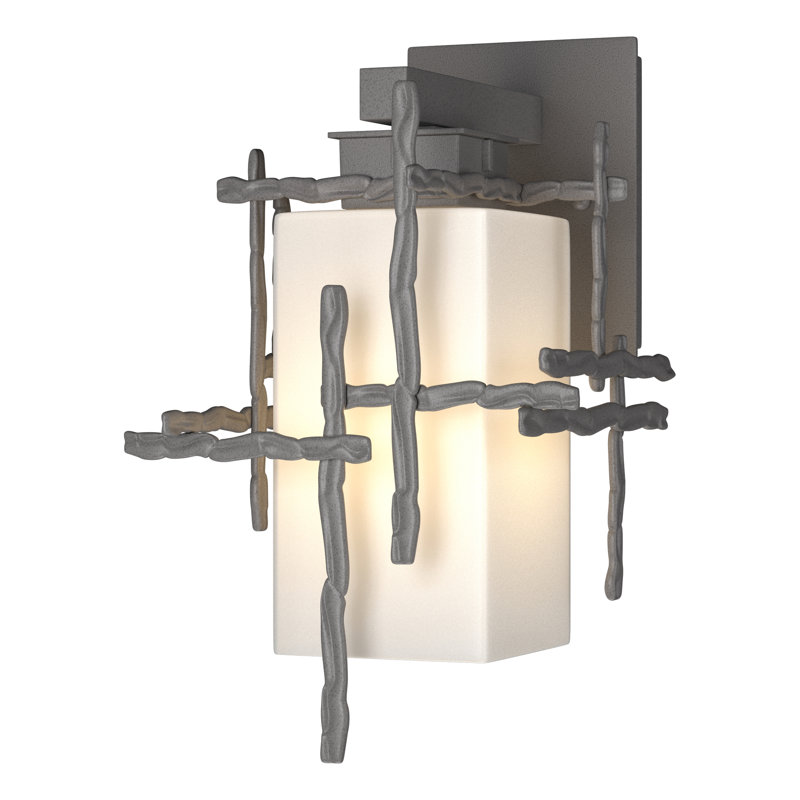 Tura Aluminum Outdoor Sconce, 13.6" H x 8.7" W x 10.2" D, Coastal Burnished Steel