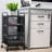 Mind Reader Rolling Storage Cart, Removable Drawers, Desk and Bathroom Organizer, Metal Mesh, 12.75"L x 13.25"W x 25"H