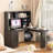 L Shaped Desk With Charger,Computer Desk With Drawers,Bookshelf & Hutch,Modern Corner Desk,Home Office Desk,L-Shaped Study Table Writing Desk,Corner Gaming Computer Desk With Storage