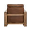 Fauteuil d'appoint rembourré en cuir véritable Gilkey