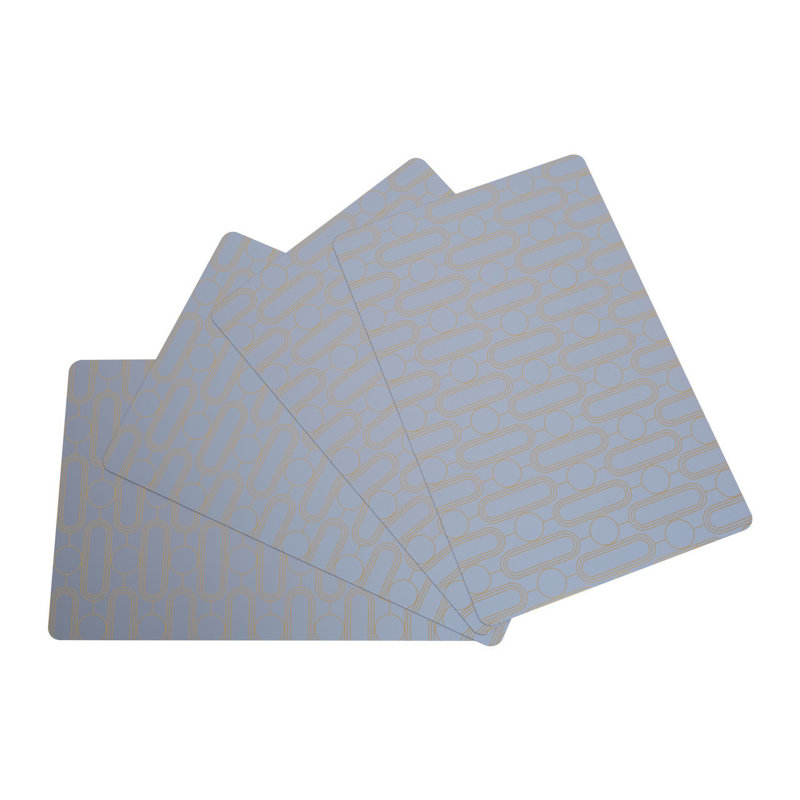 Anyia Geometric Rectangle Placemat, Blue