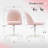 25.1" W Modern Office Chair With Wheels, Adjustable Task Chair Featuring Soft-padded Backrest For Office And Bedroom Use.-425831967-410398006