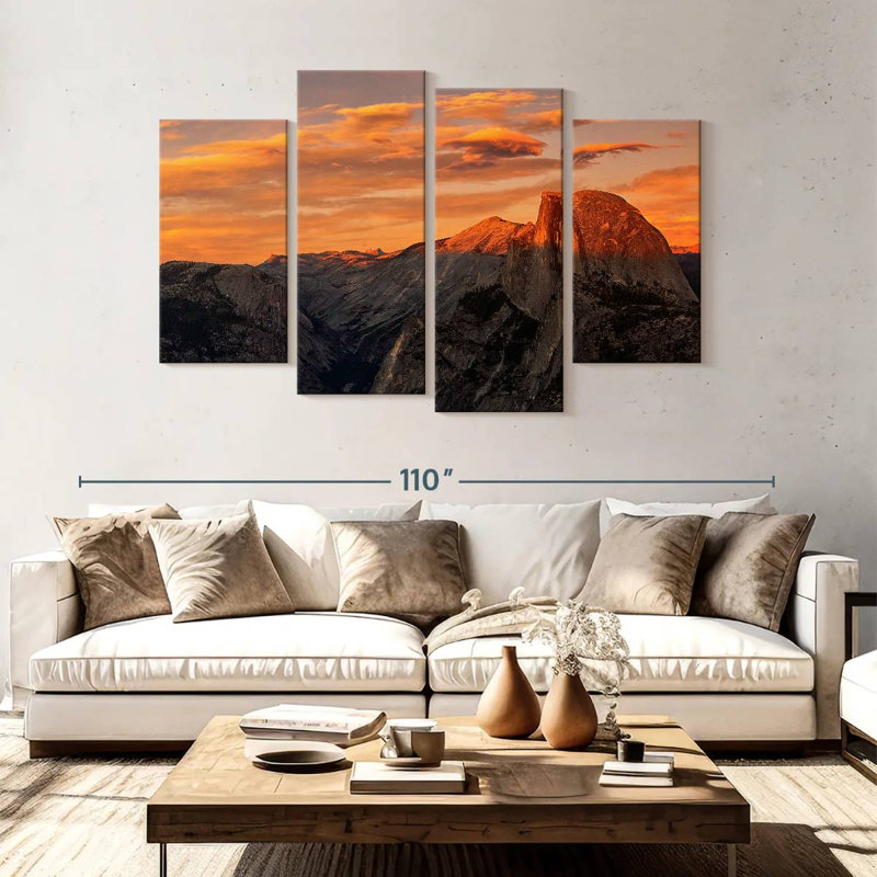 Alvord Yosemite Park Mountain Range, 54'' H x 84'' W