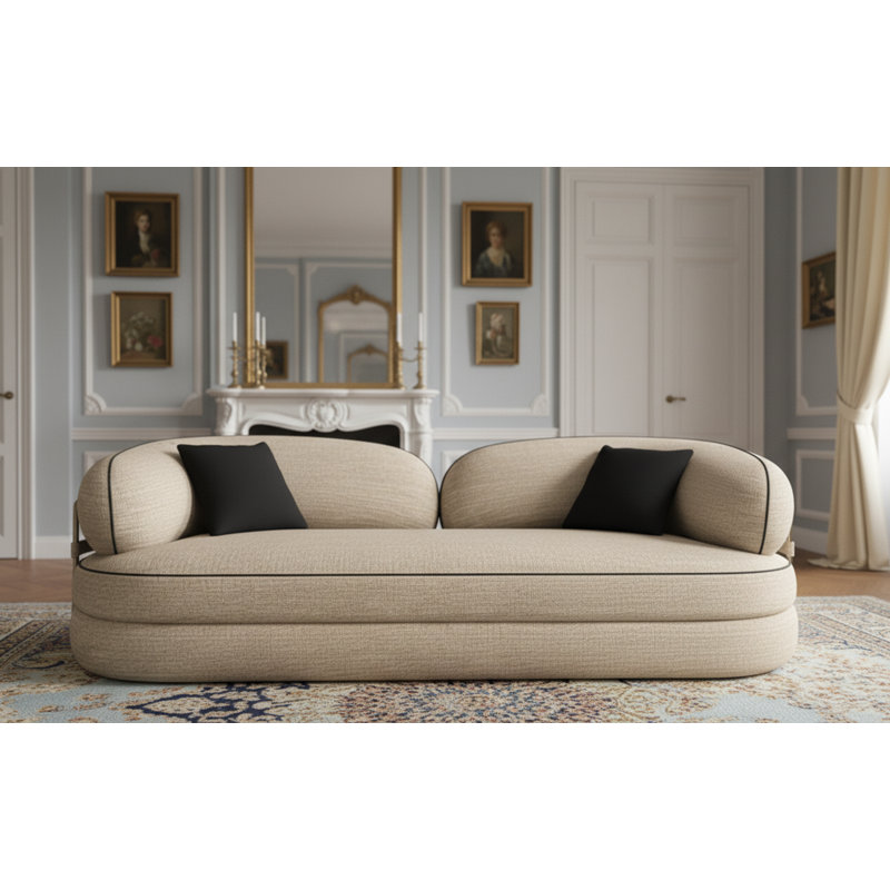 Canapé-lit convertible de 78,74 po de largeur, Beige