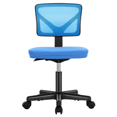 Office Computer Desk Chair, Ergonomic Low-Back Mesh Rolling Work Swivel Chairs with Wheels, Armless Comfortable Seat Lumbar Support for Home, Bedroom, by Inbox Zero