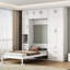 Lit simple blanc avec garde-robe - Économisez de l'espace et ajoutez des garde-robes de style