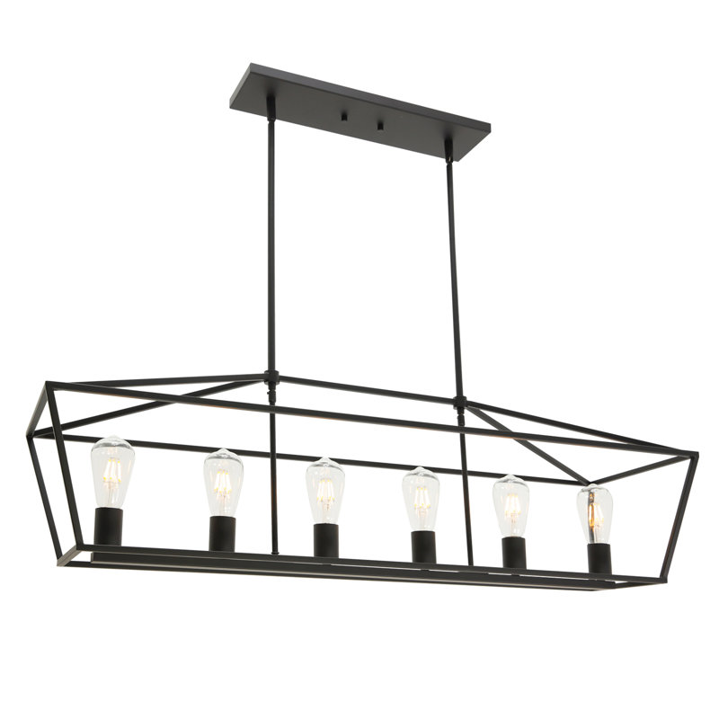 Hennis 6 - Light Kitchen Island Pendant, Black