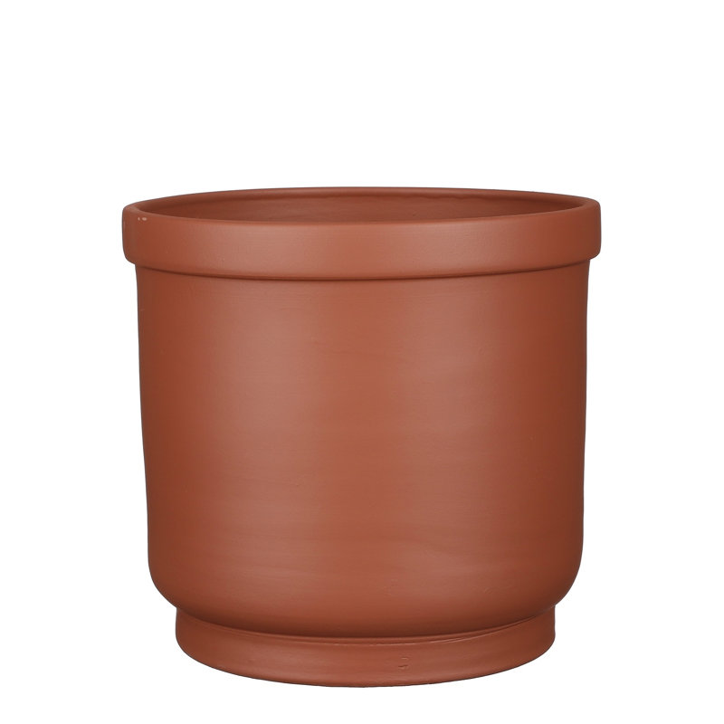 Pot de fleurs en terre cuite Privet, H 9,05 po x l 11 po x P 11 po