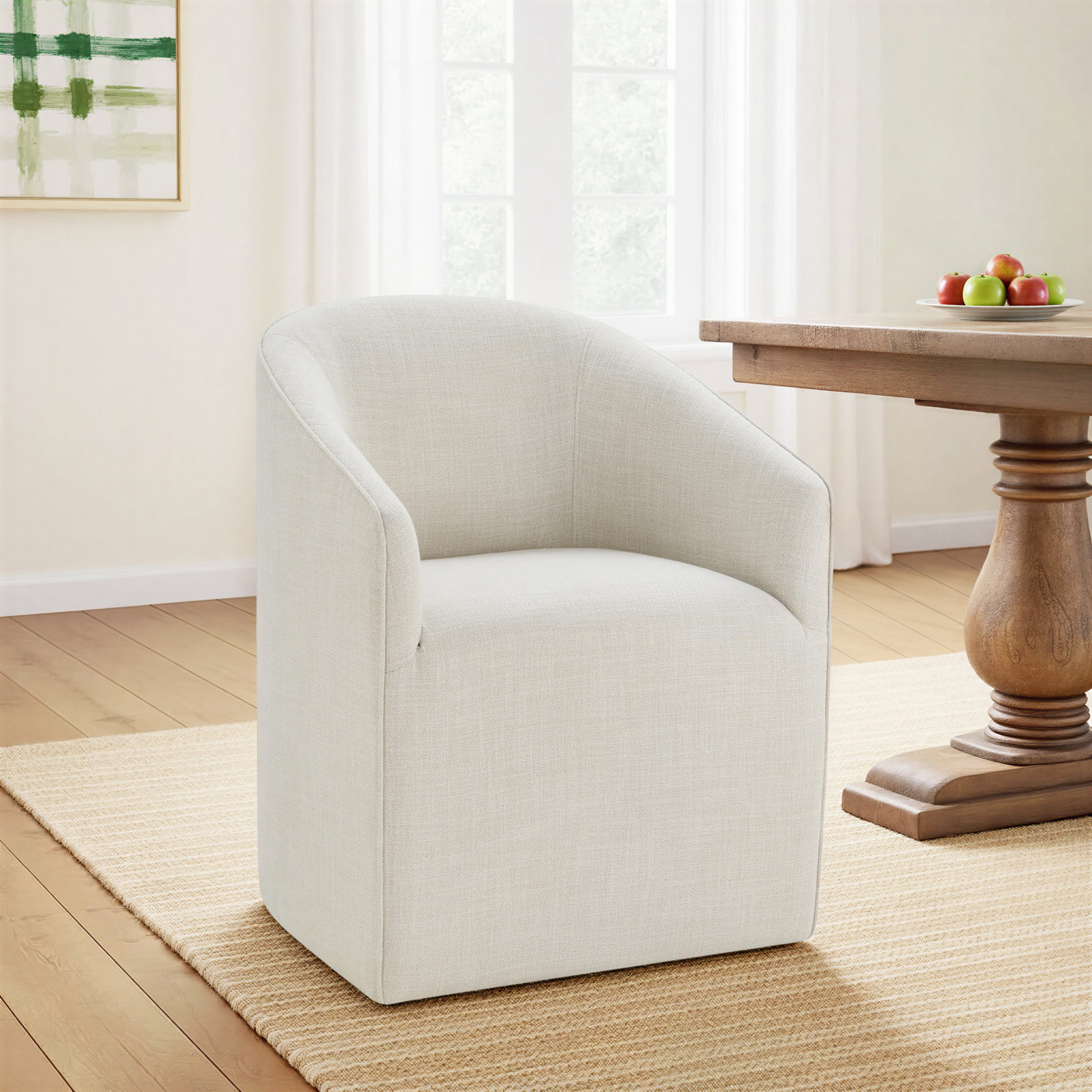 Concorde Linen Dining Chair, Effie Linen Performance Linen