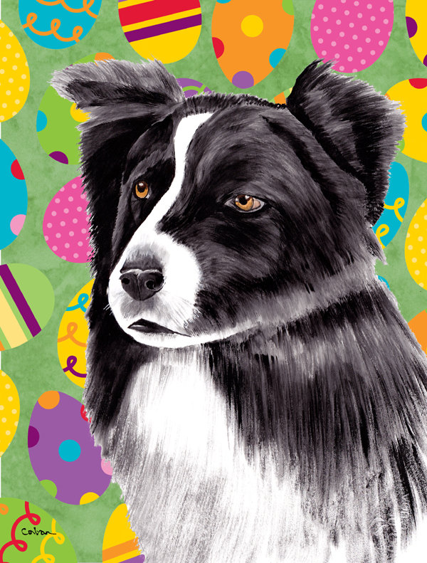 Drapeau de jardin Atara, Border collie