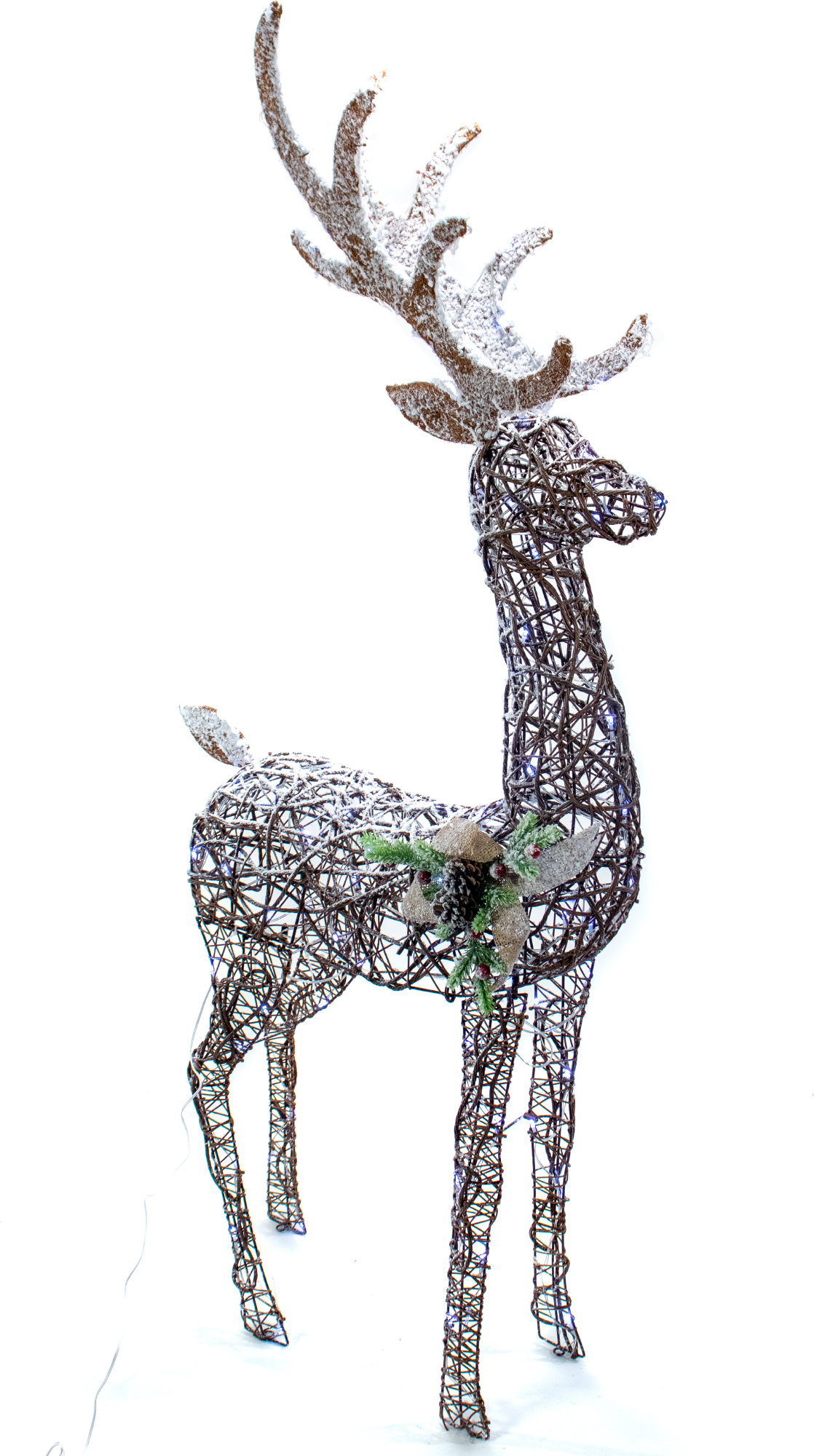 The Holiday Aisle® Frosted Standing Buck Lighted Display | Wayfair