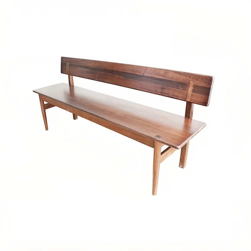 Banc en bois massif Wabi-Sabi, Brun