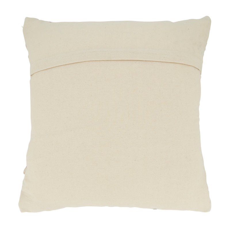 Elya Cotton Throw Pillow, Gray, Polyester/Polyfill
