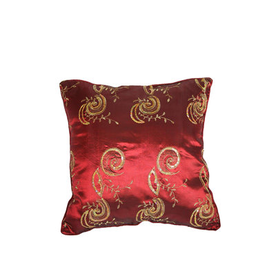  Embroidered Sequins Throw Pillow Cover