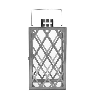 17.5'' H Stainless Steel Floor Lantern