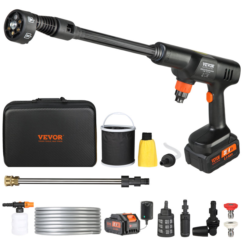Laveuse à pression sans fil VEVOR, moteur sans brosse rechargeable alimenté par batterie