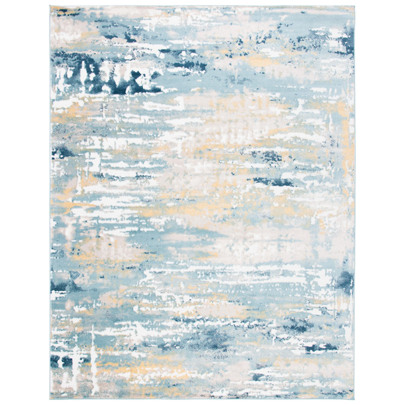 Agastya Teal/Gold Area Rug, null