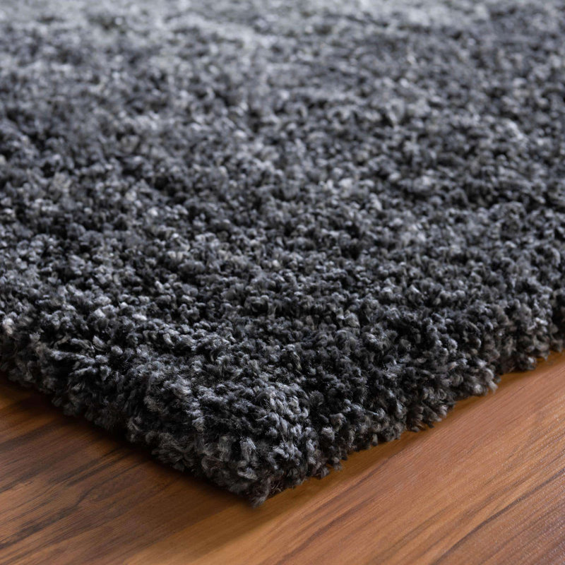 Abstract Indoor Rug, Smoke Gray/Black, Rectangle 2' x 2'11"