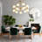18- Light Dimmable Bubble Glass Sputnik Modern Linear Chandelier