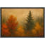 «Golden and Amber Autumn Trees Misty Forest Landscape», reproduction d'art sur toile encadrée-120419578-120419580
